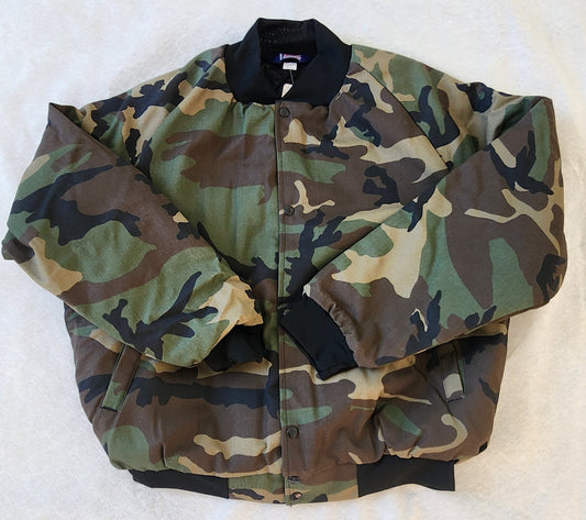 Woodland Camo Bomber Jacket